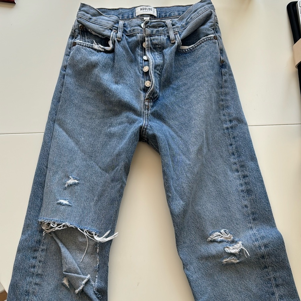 AGOLDE 90’s pinch waist ripped